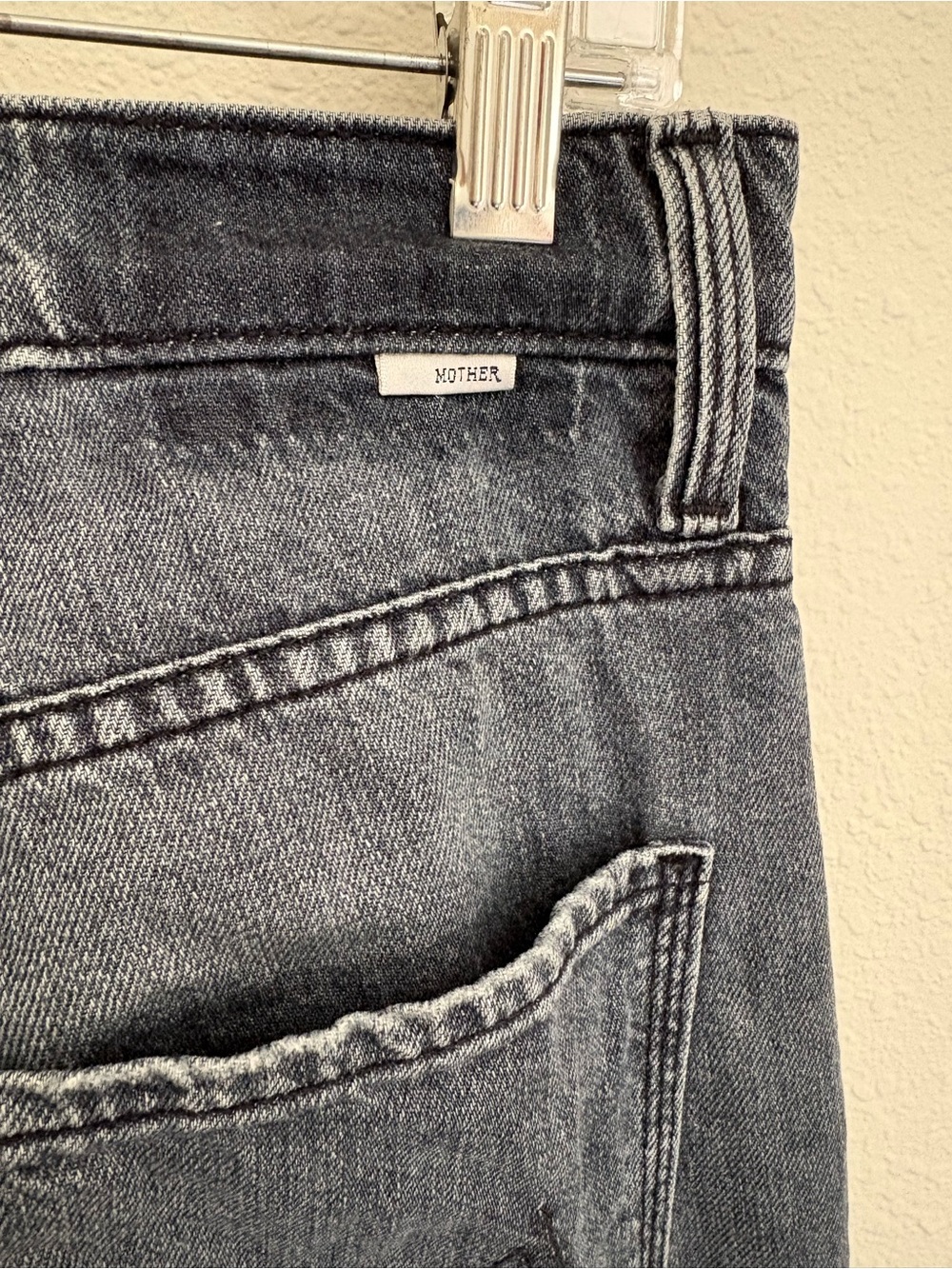 MOTHER Dodger Ankle Wide Leg Jeans - Off The Beaten Path Gray - Picture 7 of 10
